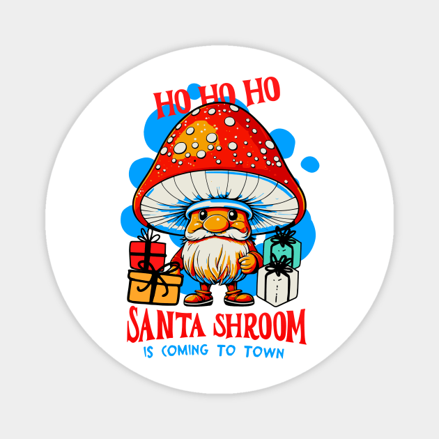 Mushroom Santa Claus Magnet by Graffik-Peeps